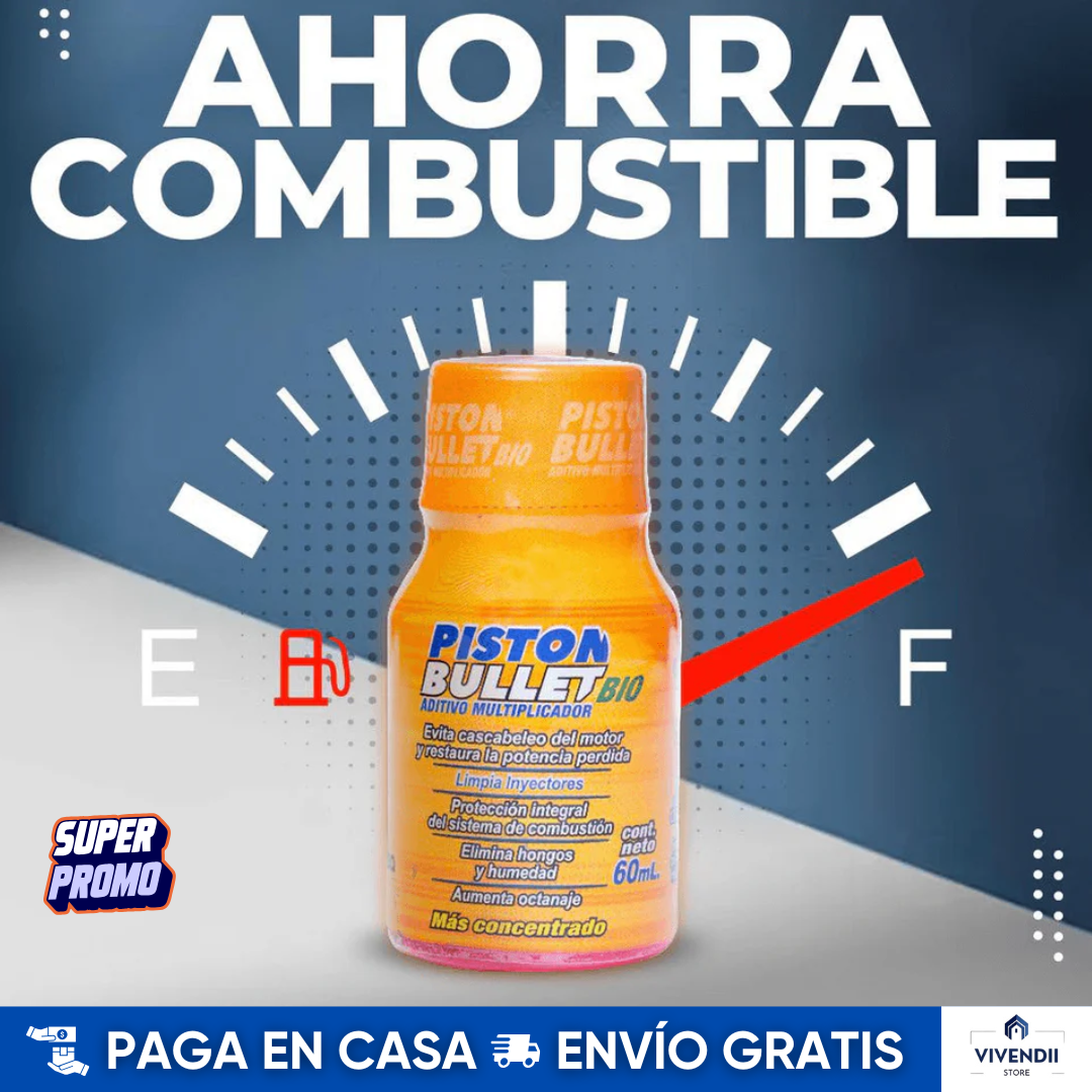 Aditivo Piston Bullet Bio | Pack Especial X5 Unidades 🛒 Máximo Rendimiento + Ahorro Garantizado ✅