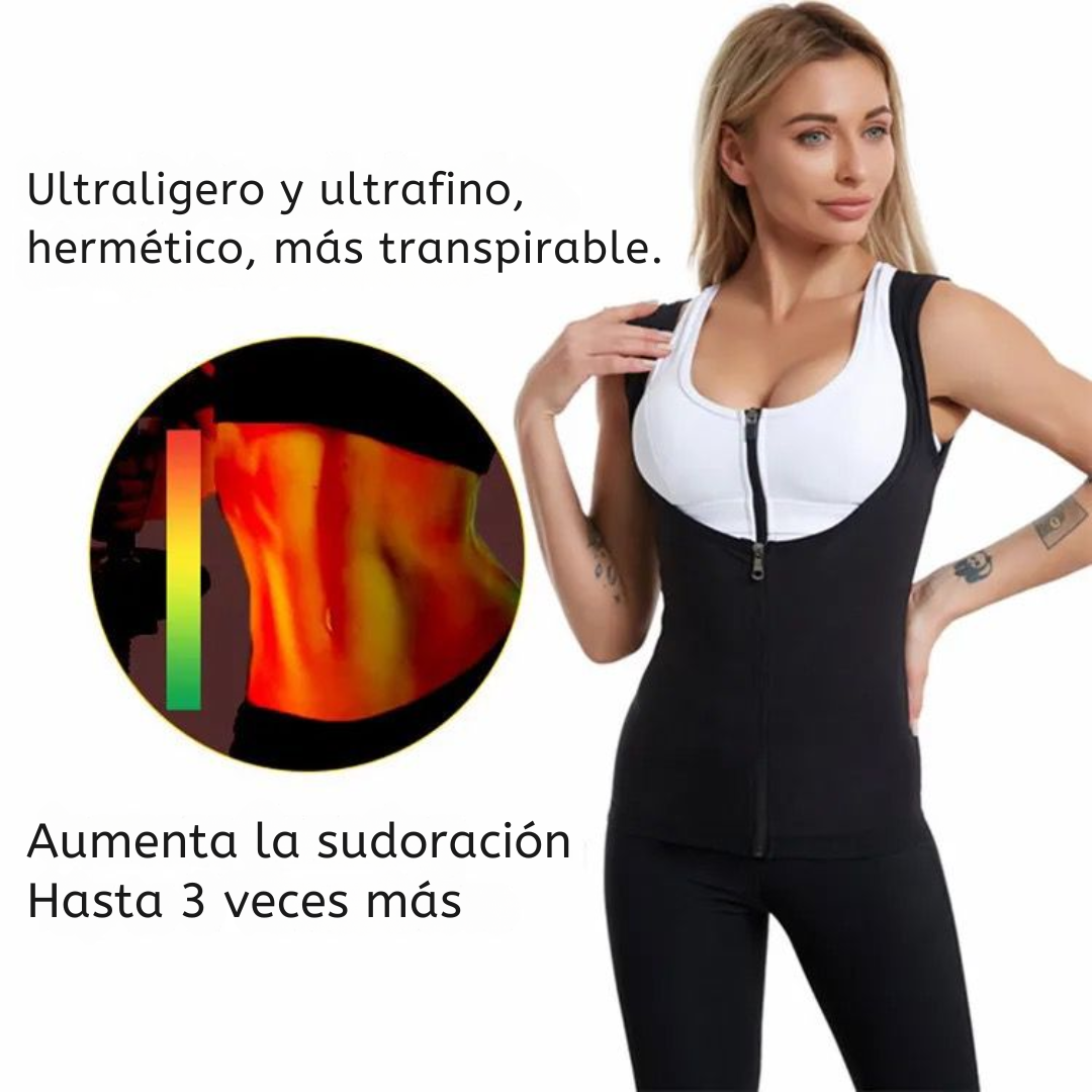 Faja Chaleco Térmica Efecto Sauna: te ayuda a sudar más, bajas de peso y luces una silueta más definida | Quema más calorías y reduce los gorditos | Aprovecha PROMO HOY 🔥
