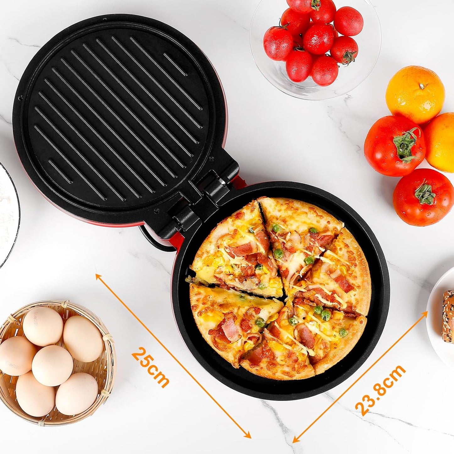 Máquina para Pizzas Sokany | Prepara pizzas caseras perfectas en minutos | Recibe un Ebook Gratis👌