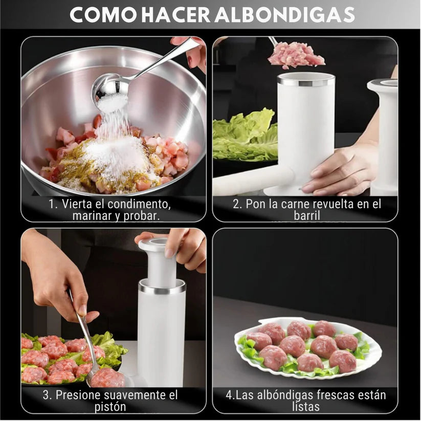 Máquina embutidora | Ideal para tus recetas caseras o para tu emprendimiento de comida ✨[Lleva Gratis Libro de recetas para Navidad🥗]