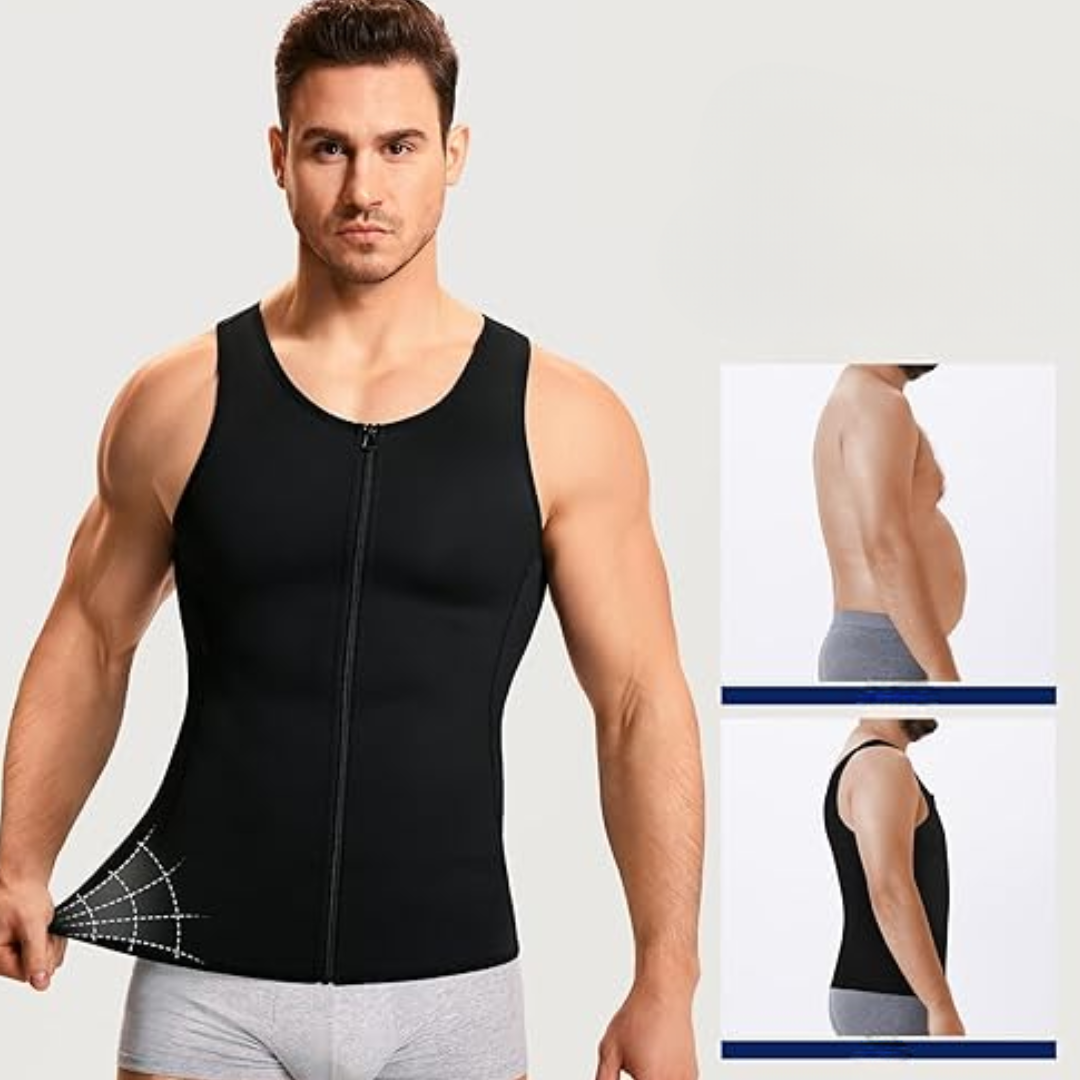 Chaleco Faja de Compresión con Cierre y Broches Internos: Recibe Obsequio de Ebook Plan de Entrenamiento + Batidos Saludables