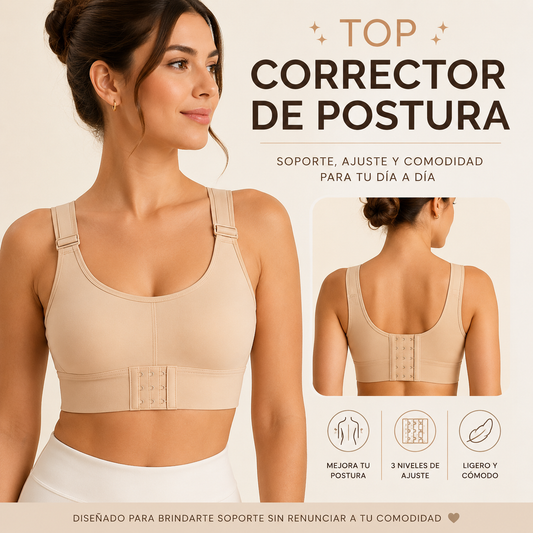 Top Corrector de Postura – Moldea tu figura, alivia tu espalda | ¡HOY con DCTO especial! 🛒