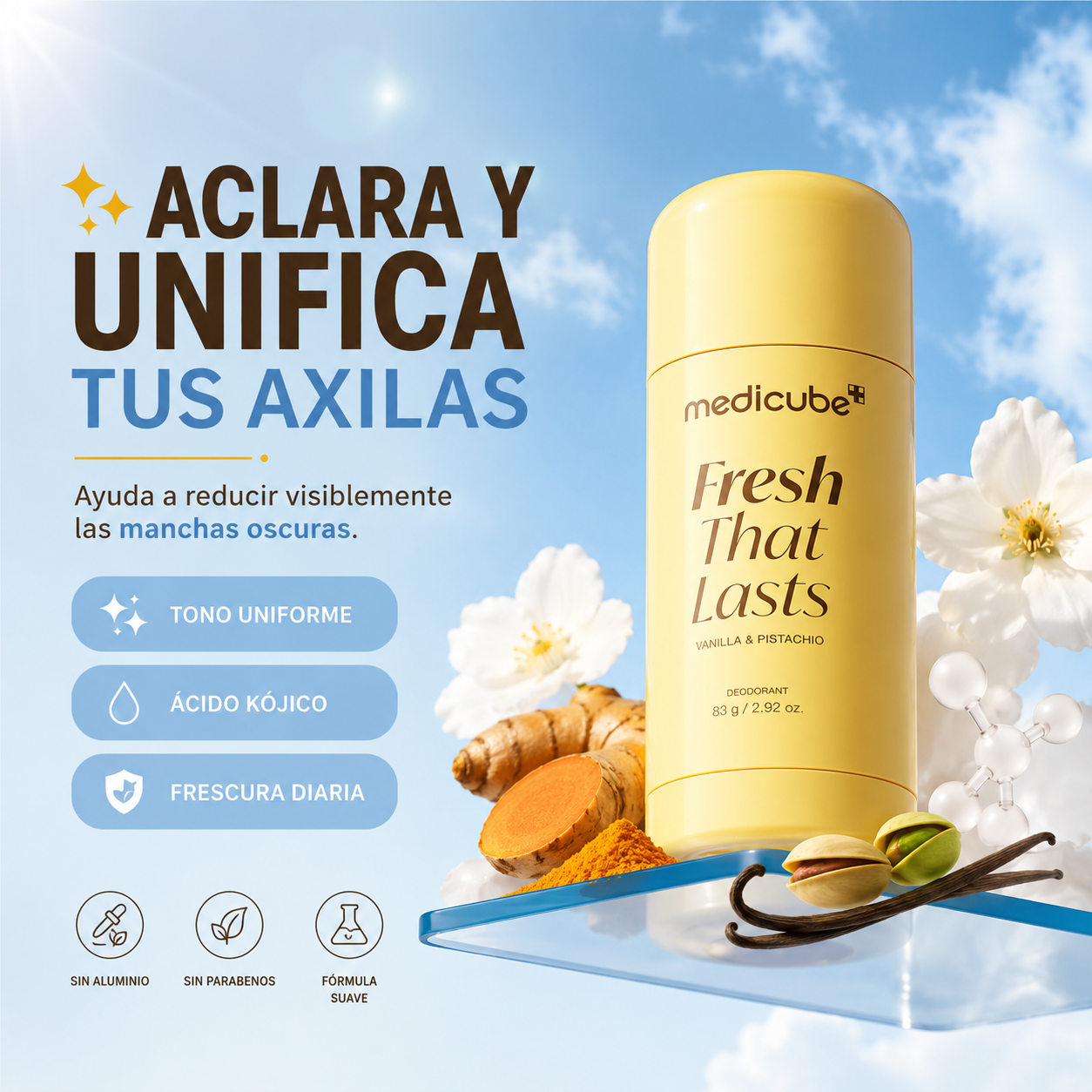 DESODORANTE MEDICUBE | ACLARANTE DE AXILAS ✨