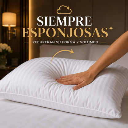 SET X2 ALMOHADAS HOTELERAS | SUAVES Y ESPONJOSAS ☁️ ✨