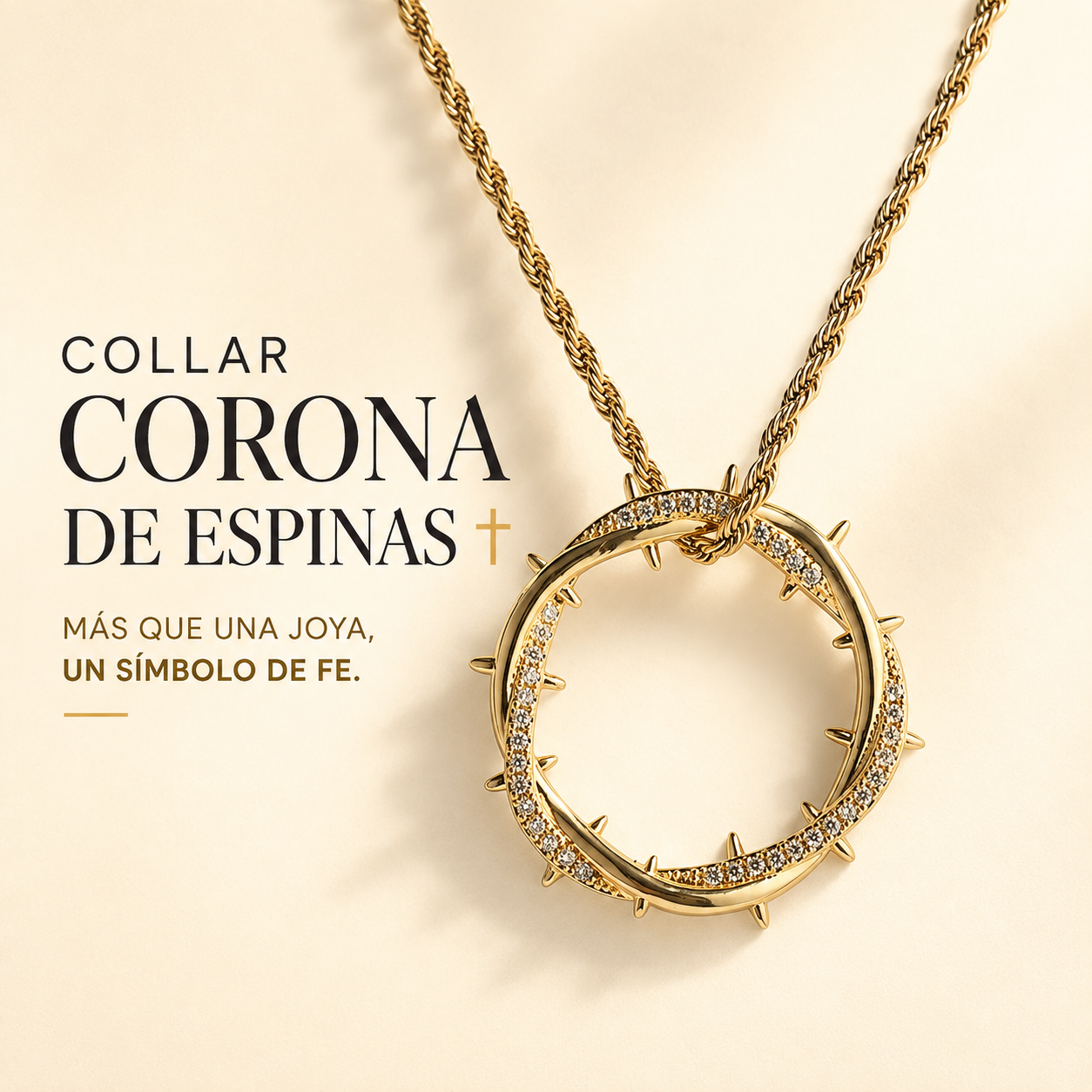 ✝️ COLLAR CORONA DE ESPINAS | SÍMBOLO DE FE 🙏🏻