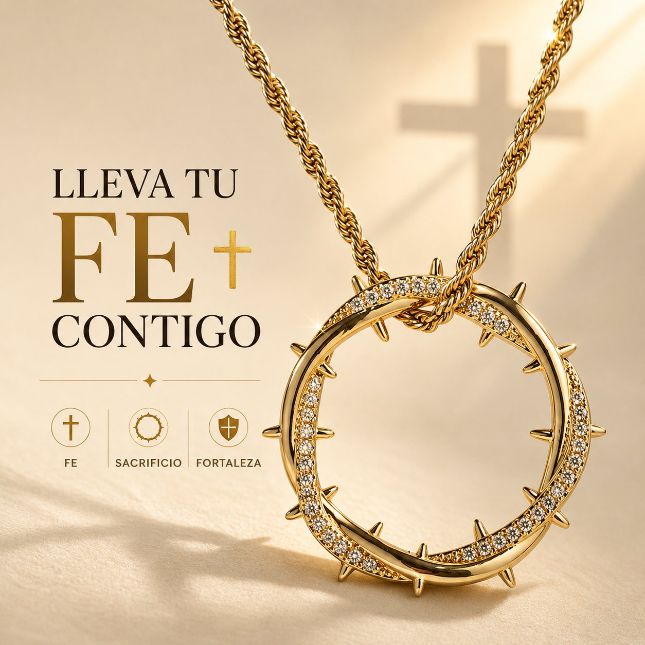 ✝️ COLLAR CORONA DE ESPINAS | SÍMBOLO DE FE 🙏🏻