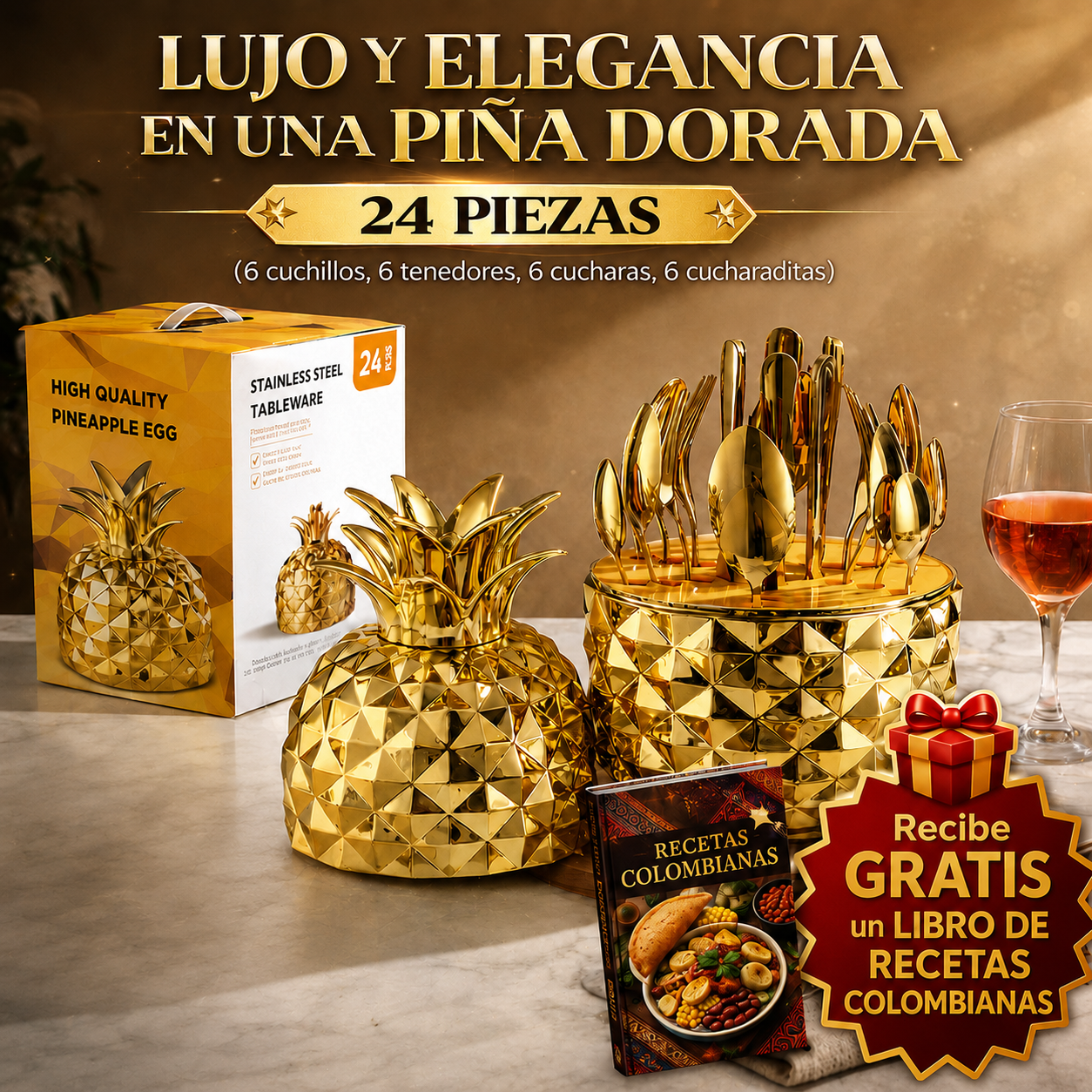 SET DE CUBIERTOS PREMIUM | 24 PIEZAS🍴