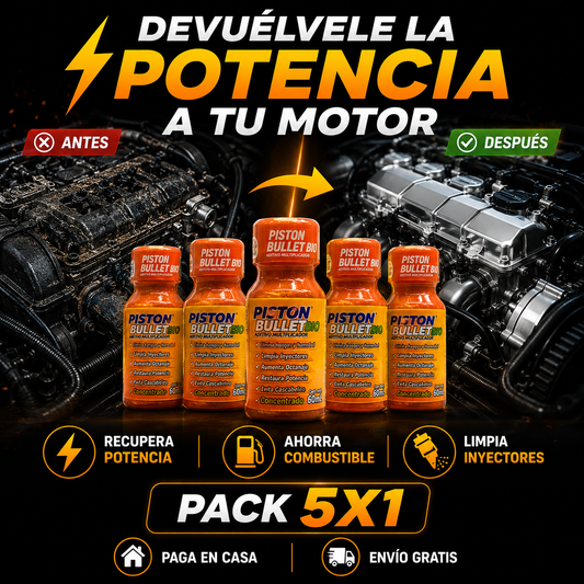 ADITIVO PISTON BULLET BIO | PACK X5 🛒 MÁXIMO RENDIMIENTO ✅