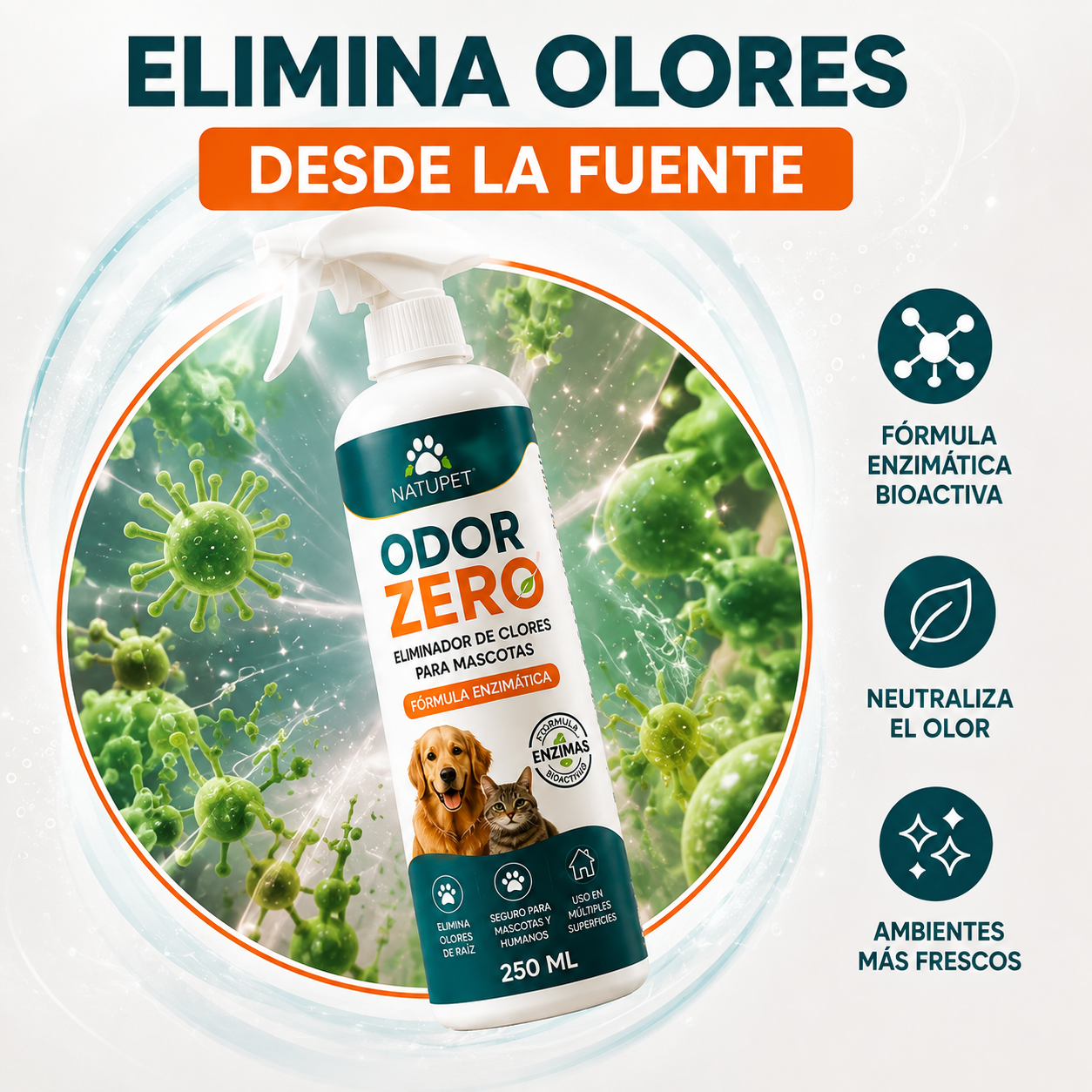 🐾 ODOR ZERO | ELIMINADOR DE OLORES 🐶🐱