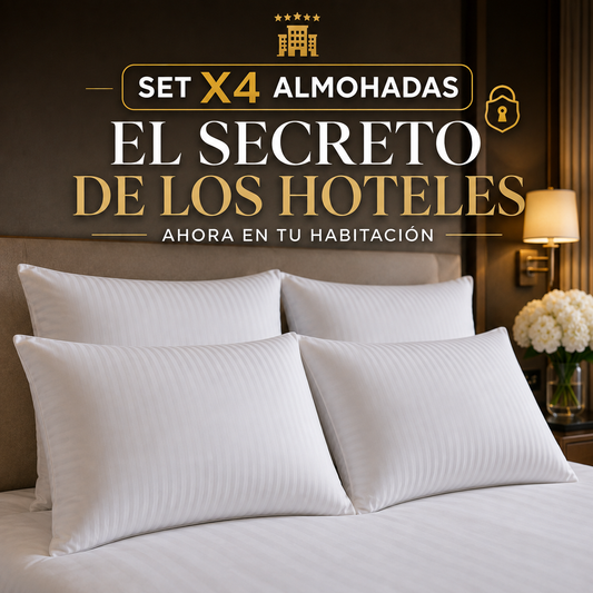 SET X4 ALMOHADAS HOTELERAS | SUAVES Y ESPONJOSAS ☁️ ✨