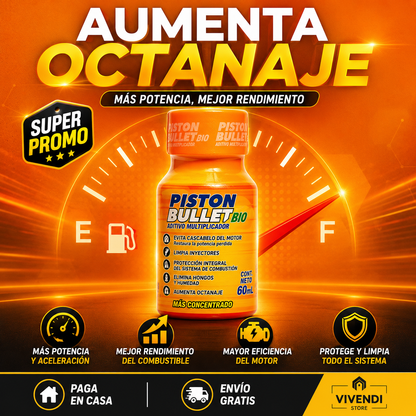 ADITIVO PISTON BULLET BIO | PACK X5 🛒 MÁXIMO RENDIMIENTO ✅