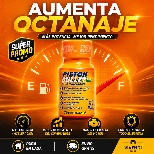 Aditivo Piston Bullet Bio PROMO X5 | 🛒 Máximo Rendimiento + Ahorro Garantizado ✅