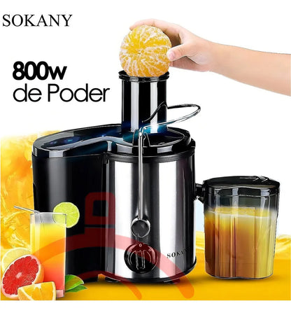 Extractor de Jugos SOKANY 1.6 L de 800w | Jugo fresco y natural en segundos — sin esfuerzo 👌| Súper PROMO por Navidad 🎁