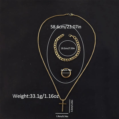 Combo 4 en 1 Elegancia Total: Reloj + Cadena + Pulsera + Anillo 💎