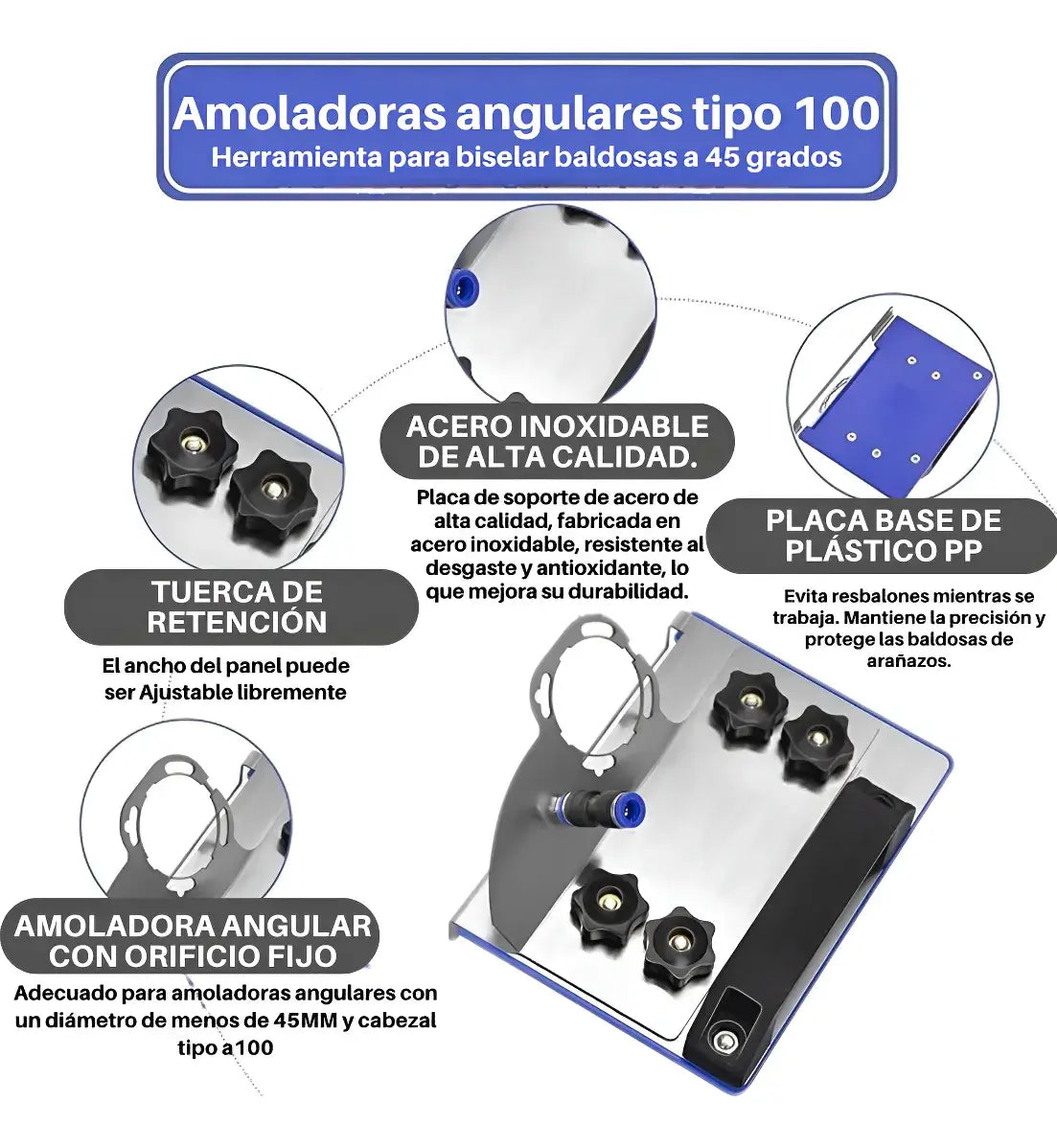 Soporte para Pulidora Corte biselado: Logra Cortes Perfectos y Acabados Profesionales 🛠️