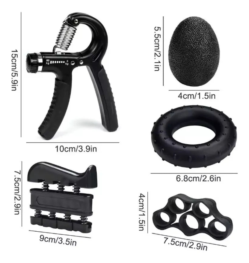 Set Hand Grip: Fortalece manos, dedos y antebrazos | Incluye Obsequio Plan de Entrenamiento 💪🏻
