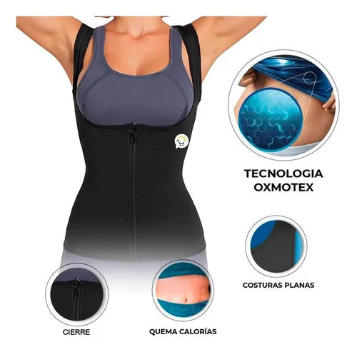 Faja Chaleco Térmica Efecto Sauna: te ayuda a sudar más, bajas de peso y luces una silueta más definida | Quema más calorías y reduce los gorditos | Aprovecha PROMO HOY 🔥