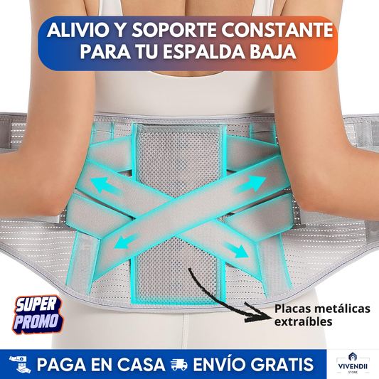 Faja Lumbar MaxSoporte – Alivio constante para tu espalda baja | Sujeción sólida sin sacrificar comodidad 🛒