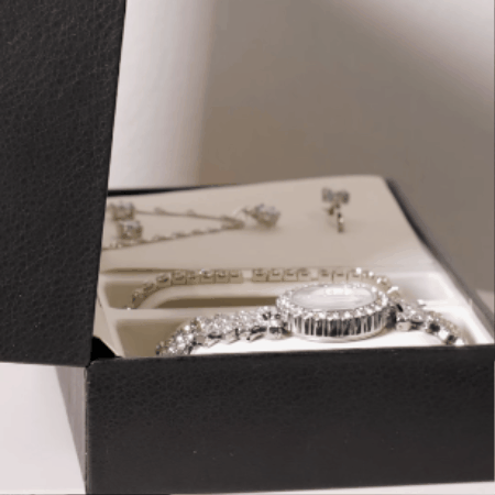Kit de regalo Luxury Accesorios Dama | Incluye reloj + collar + pulsera + aretes + anillos + espectacular caja de lujo | ¡Edición limitada HOY 25% DCTO!