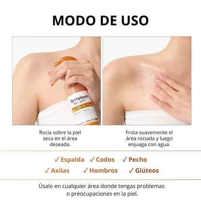 Spray Exfoliante Dr Melaxin: Aclara, Suaviza y Renueva Tu Piel 🌿