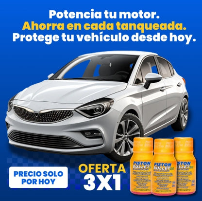 Aditivo Piston Bullet Bio: Recupera la Potencia de tu Motor y Ahorra Combustible | SUPER OFERTA PACK X3