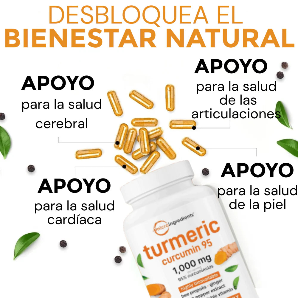 Turmeric Curcuma 60 Cápsulas: Apoyo Natural Para El Bienestar De Tus Articulaciones 💪