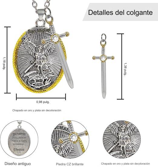 Collar de San Miguel Arcángel | Conecta con tu fe | Incluye caja de regalo 🎁
