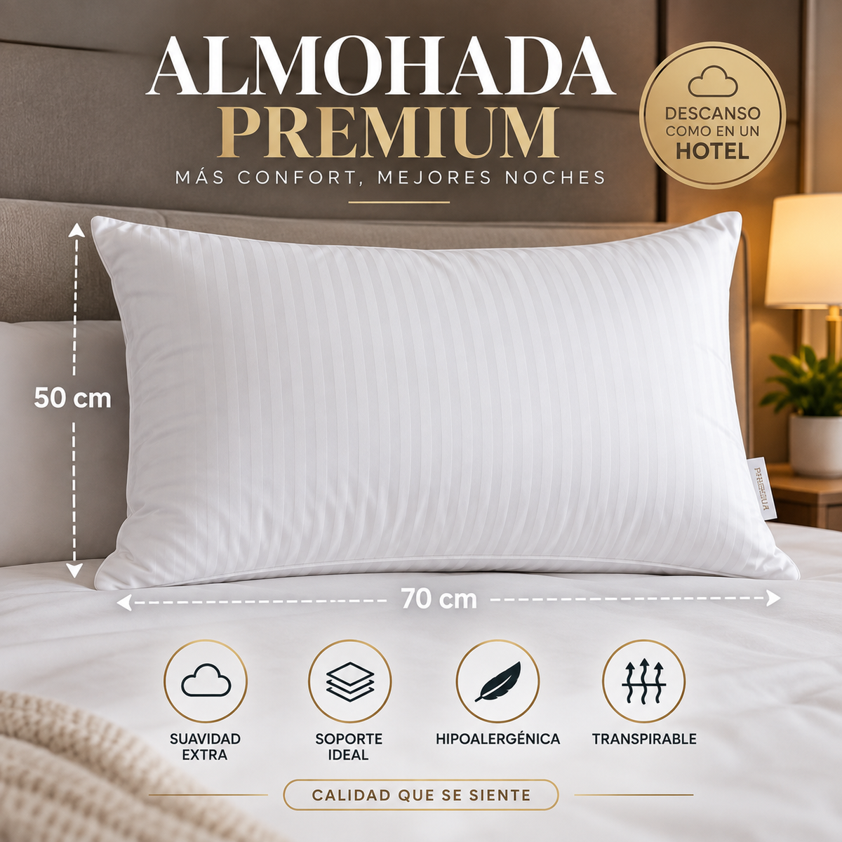 SET X2 ALMOHADAS HOTELERAS | SUAVES Y ESPONJOSAS ☁️ ✨