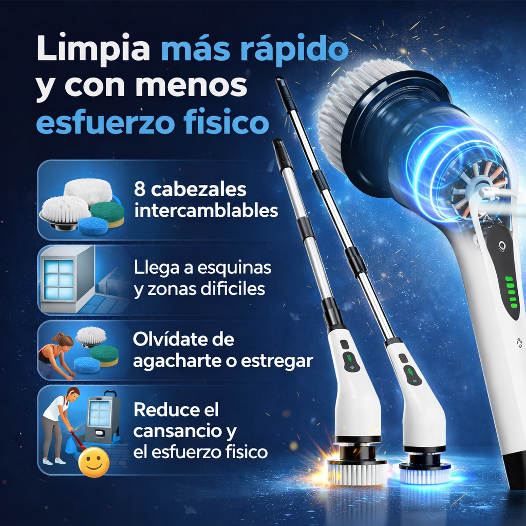 CEPILLO ELECTRICO MULTIUSOS 9 EN 1🪣 INCLUYE TODOS LOS ACCESORIOS🧽