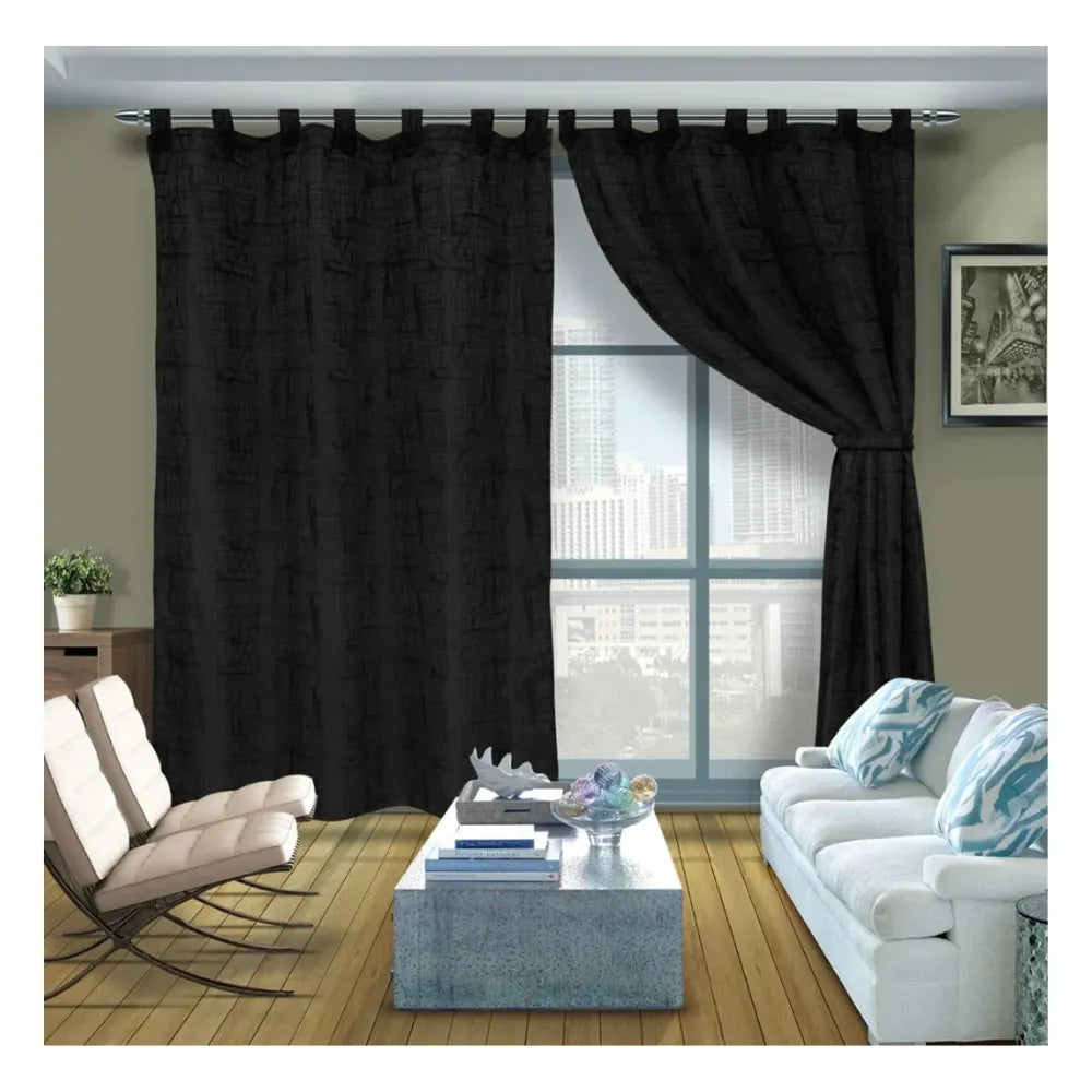 Cortinas Jacquard Blackout Anti Luz: Set de 2 Paneles 280x210cm