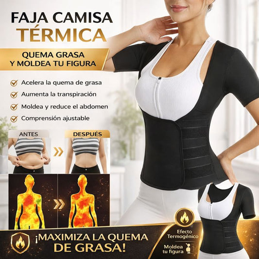 Faja camisa térmica: Moldea, Suda y Reduce desde el primer uso | Tu cambio físico empieza HOY PROMO 🔥