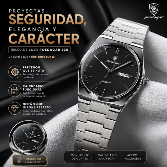 Reloj de Lujo Poedagar 930: Eleva tu Presencia y Proyecta Éxito al Instante ⌚
