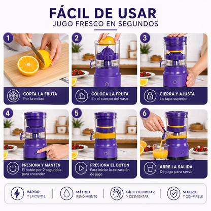 Extractor de Frutas: Prepara jugos frescos en segundos ⚡
