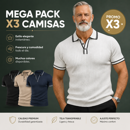 PACK X3 Camisas Polo Casual Premium 👔