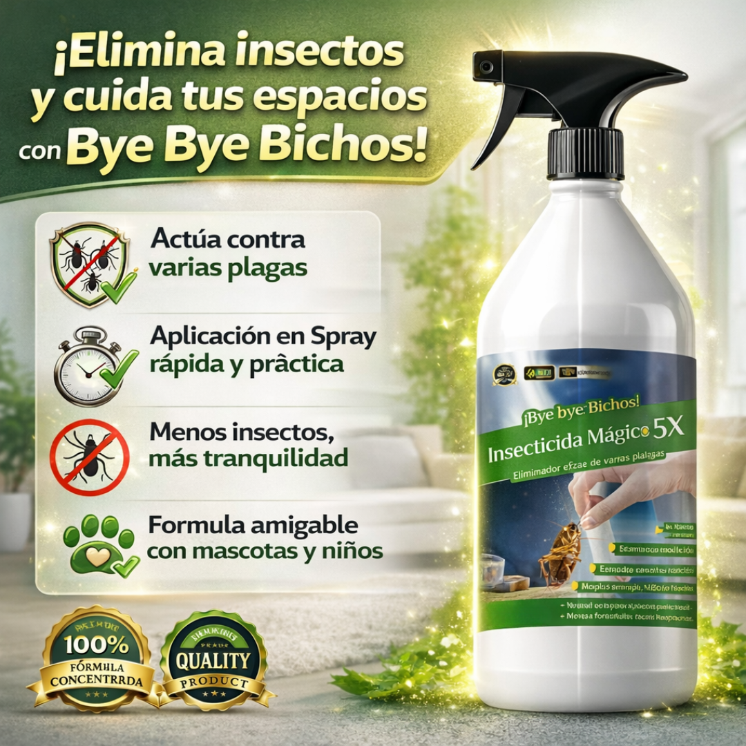 Bye Bye Bichos: Spray Eliminador de plagas de 500ml 🦟