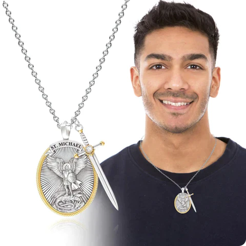 Collar de San Miguel Arcángel | Conecta con tu fe | Incluye caja de regalo 🎁