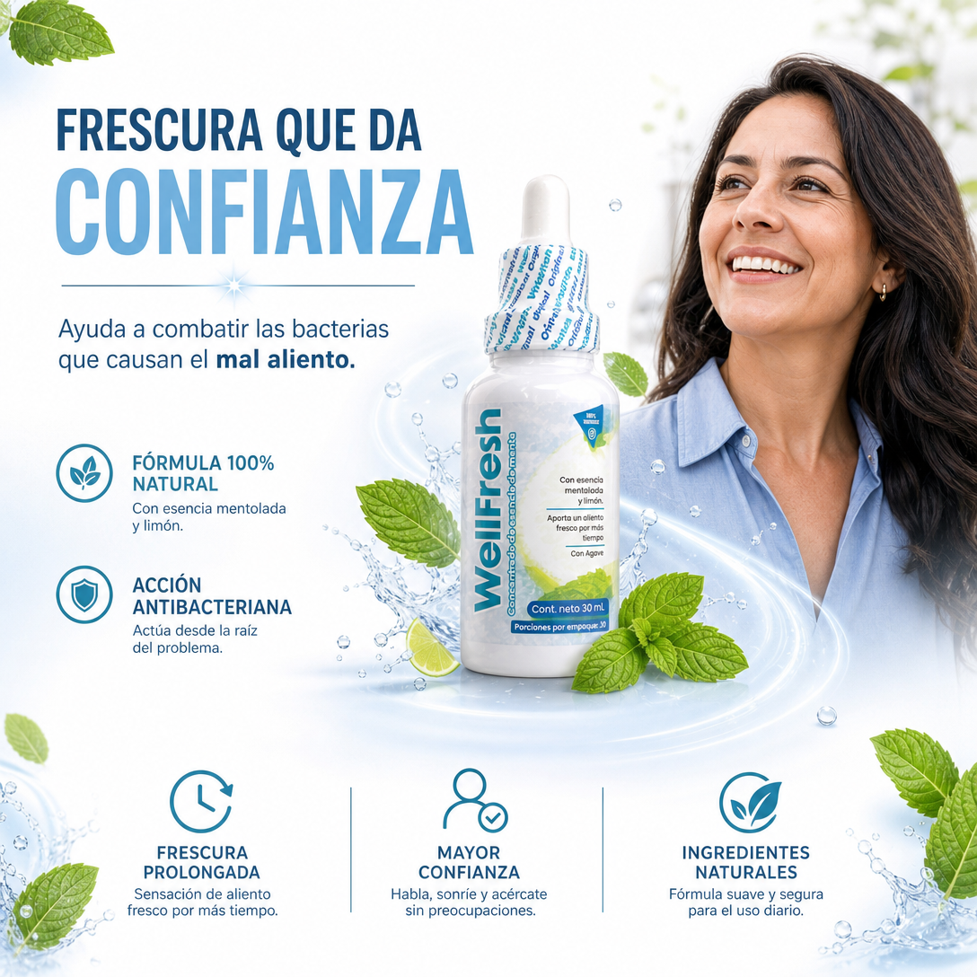 WELL FRESH | ELIMINA BACTERIAS QUE CAUSAN MAL ALIENTO ✨ 🦠