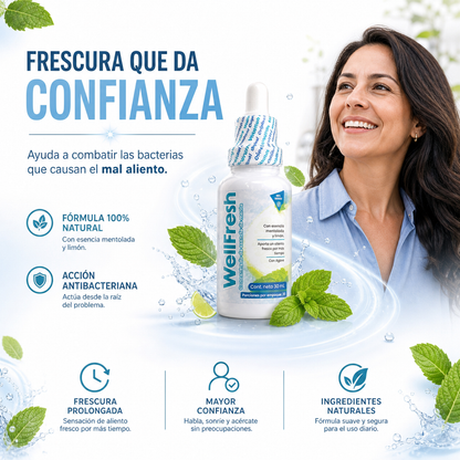WELL FRESH | ELIMINA BACTERIAS QUE CAUSAN MAL ALIENTO ✨ 🦠