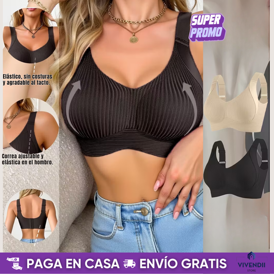 Brasier Moldeador Premium – Realce natural sin aros, sin varillas, sin rollitos y con tirantes ajustables | HOY 2da Unidad con 50% DCTO 🛒