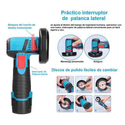 Mini Pulidora Angular Inalámbrica + FULL Accesorios ⚡🔧